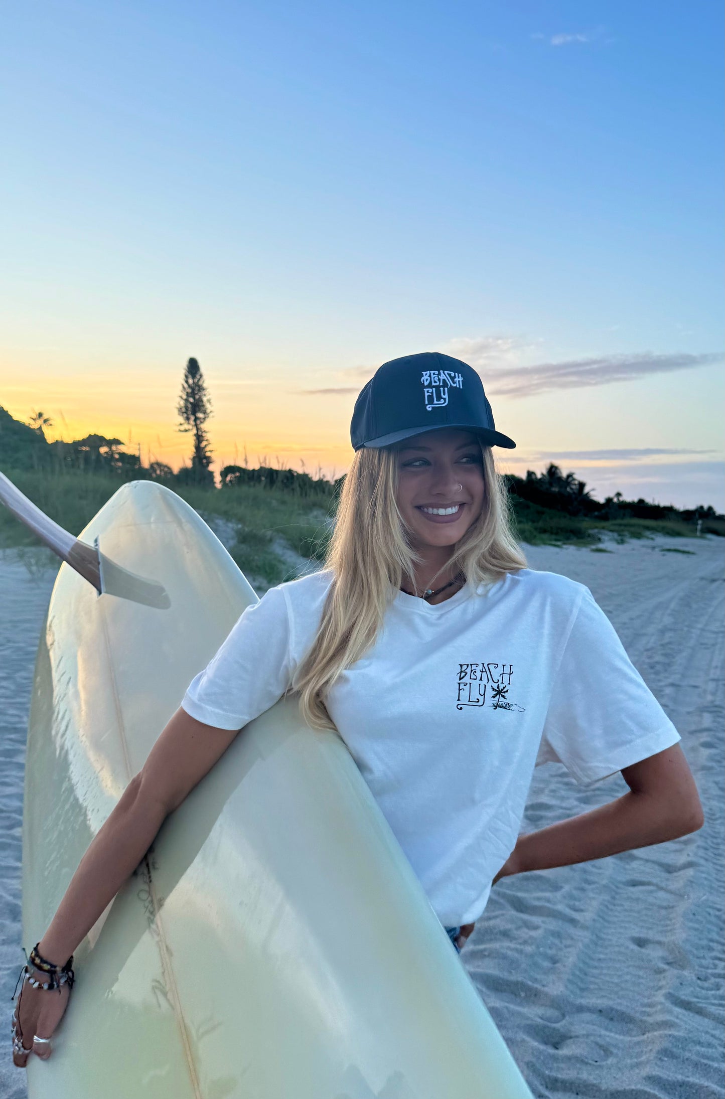 Beach Fly White Sand Tee (Organic Cotton) π