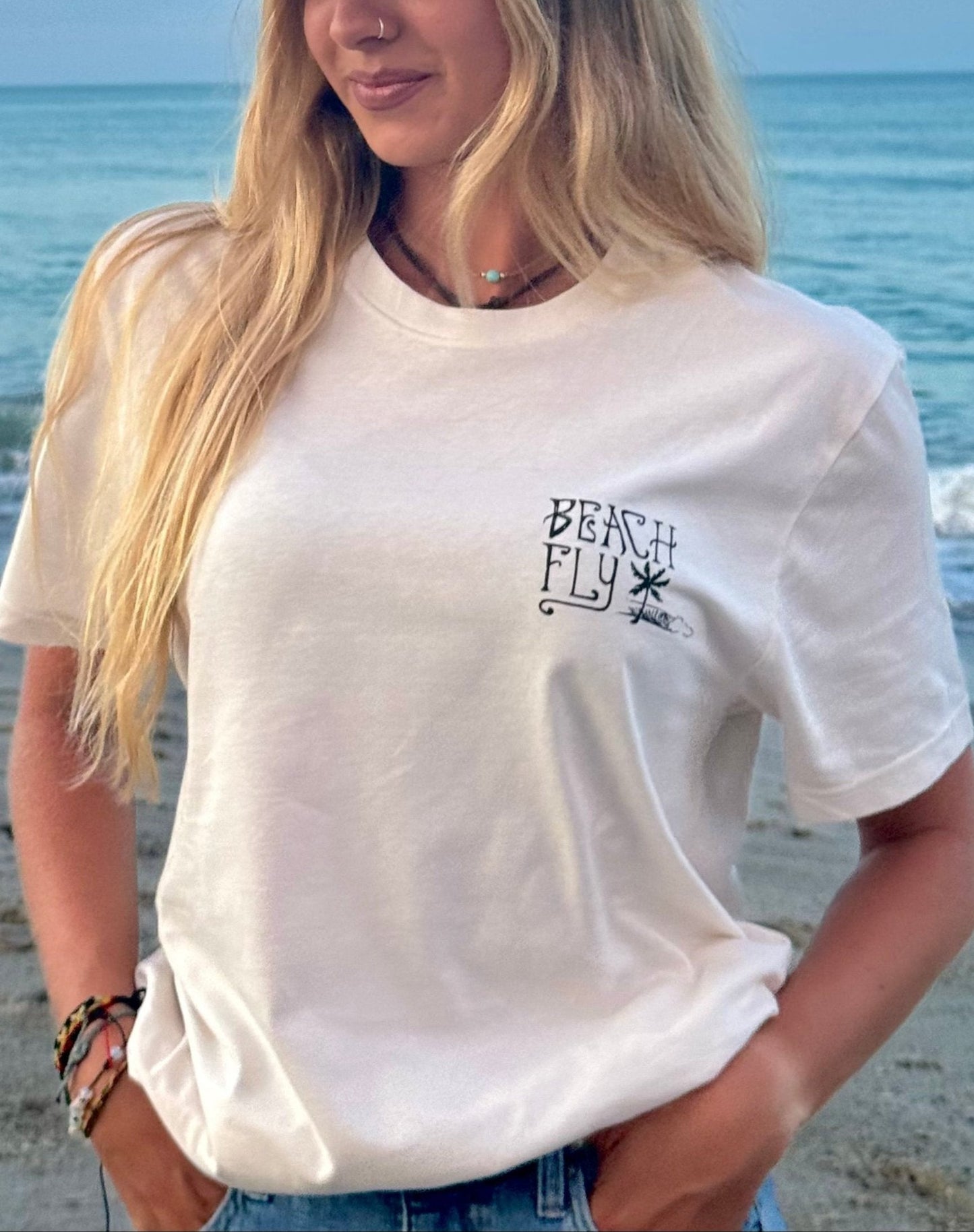 Beach Fly White Sand Tee (Organic Cotton) π