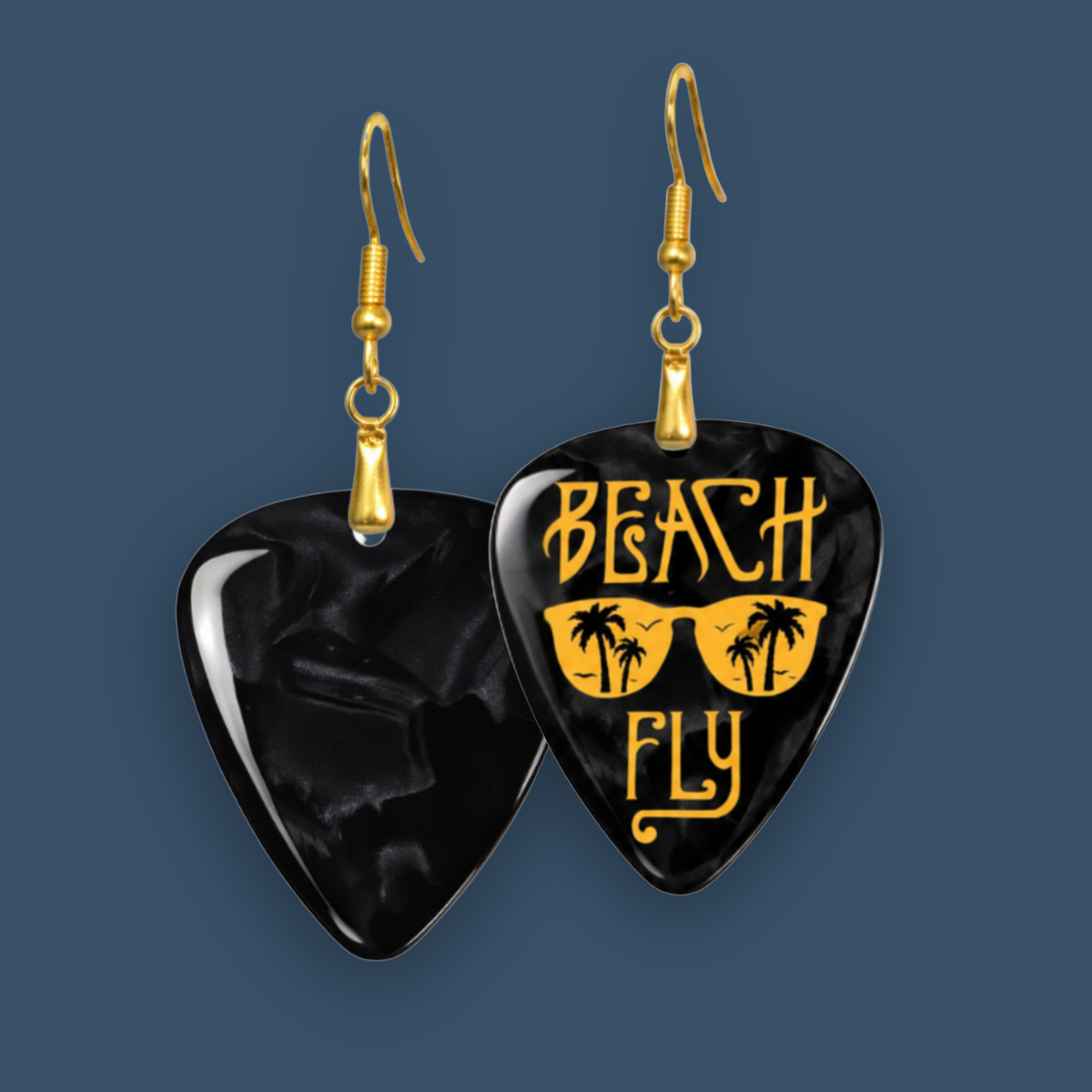 Glasses on Guitar Pick - Earrings