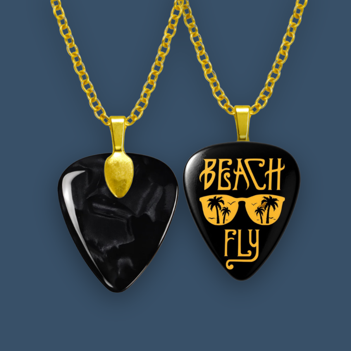 Glasses on Guitar Pick - Necklace