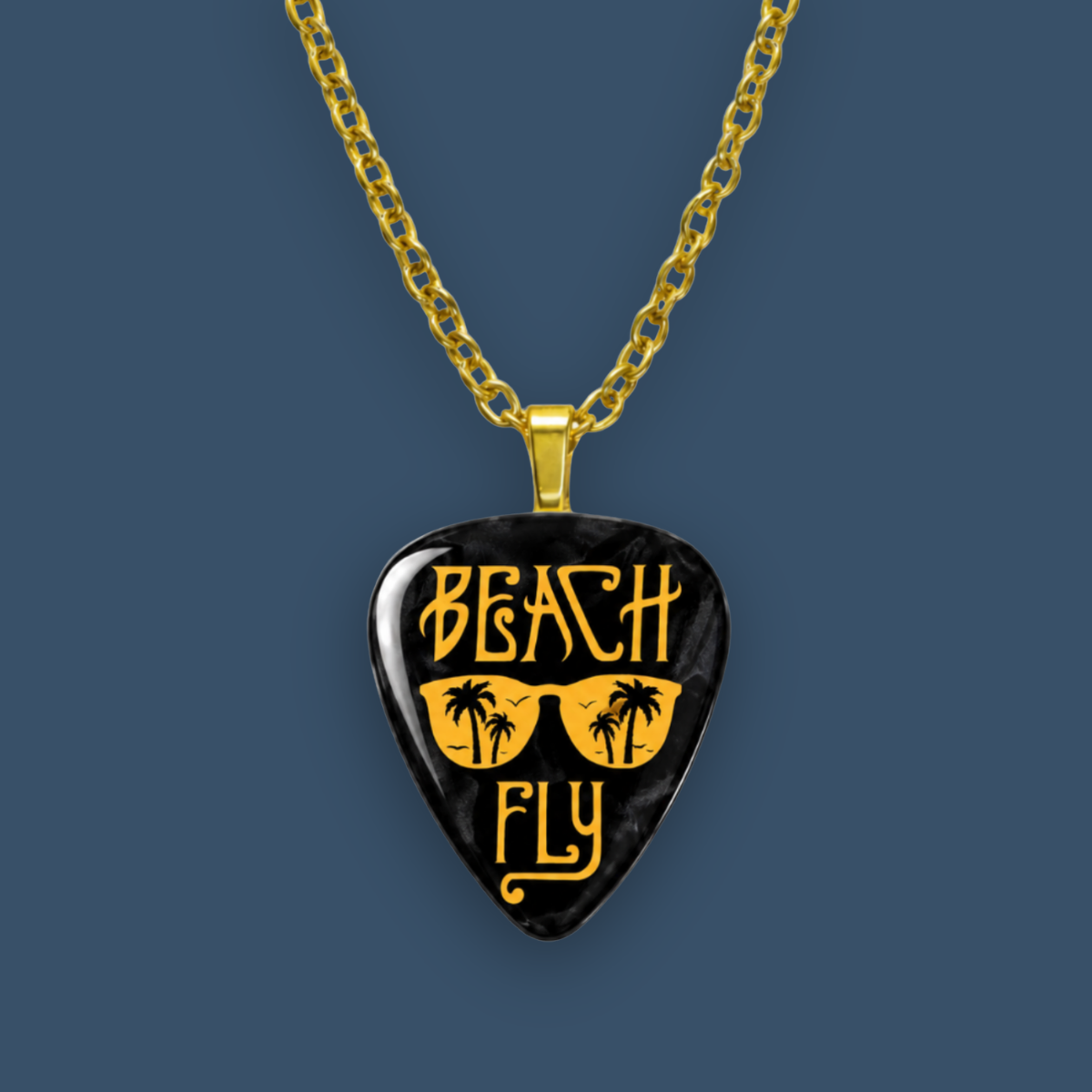 Glasses on Guitar Pick - Necklace