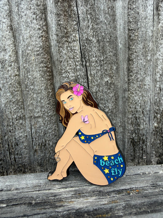 Limited Edition - Brunette Fly Girl Pin