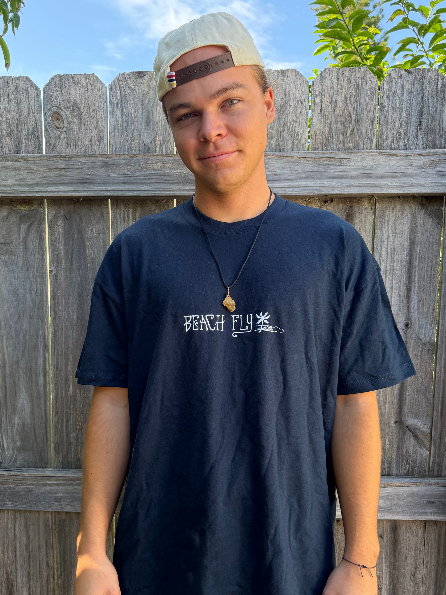 Beach Fly "Mini Print" Navy Shirt