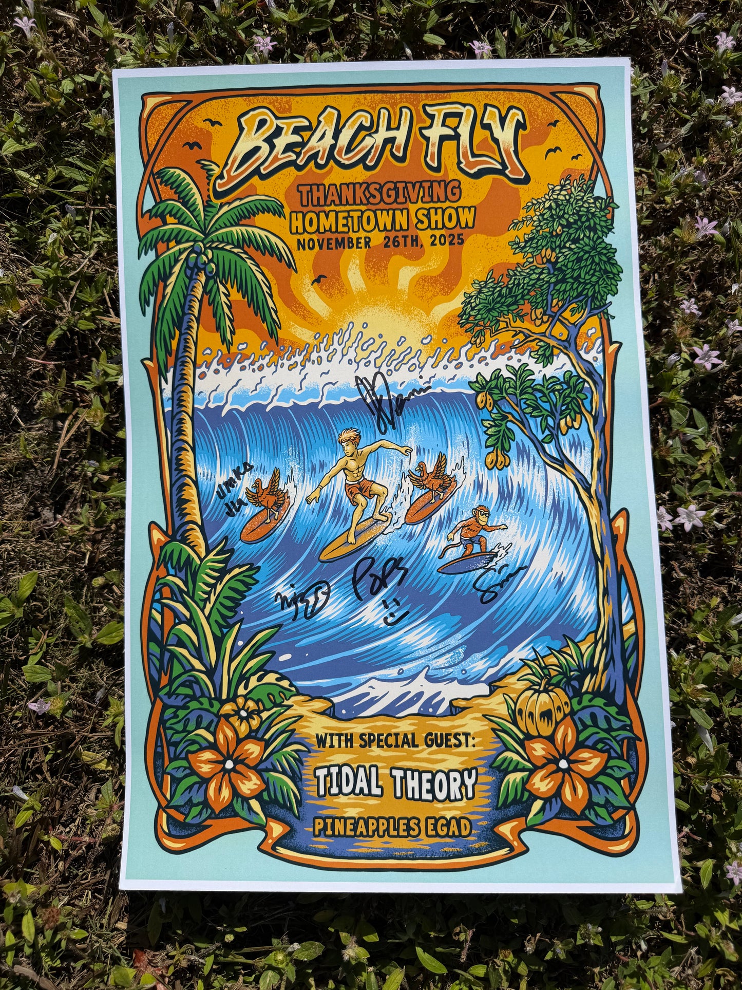 Limited Edition Beach Fly "First Headline Show" Poster - Signed by whole band